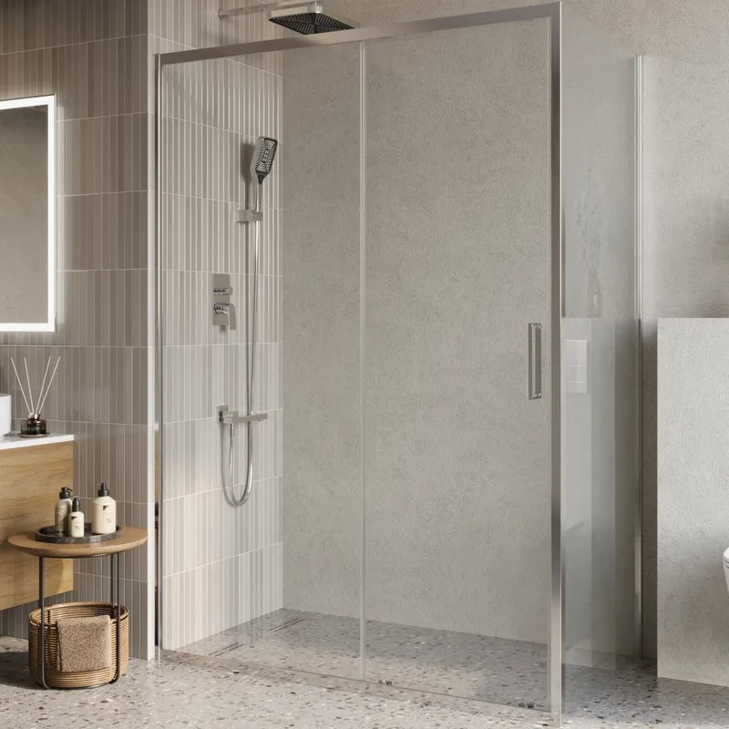 Душевой уголок BelBagno Luce AH-1-140/80-C-Cr профиль хром, стекло прозрачное Sancos — официальный сайт