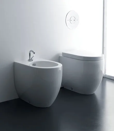 Биде напольное Kerasan Flo 312101 укороченное Sancos — официальный сайт