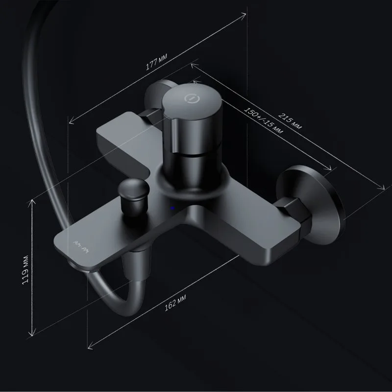 Смеситель для ванны с душем AM.PM X-Joy TouchReel F85A10522, черный Sancos — официальный сайт