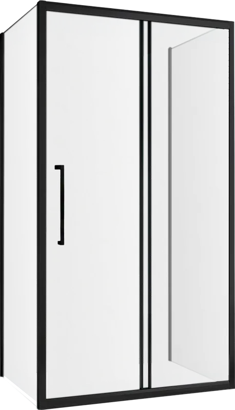 Душевой уголок Abber Schwarzer Diamant AG30140BMH-S100BM-S100BM 140x100, профиль черный, стекло мато Sancos — официальный сайт
