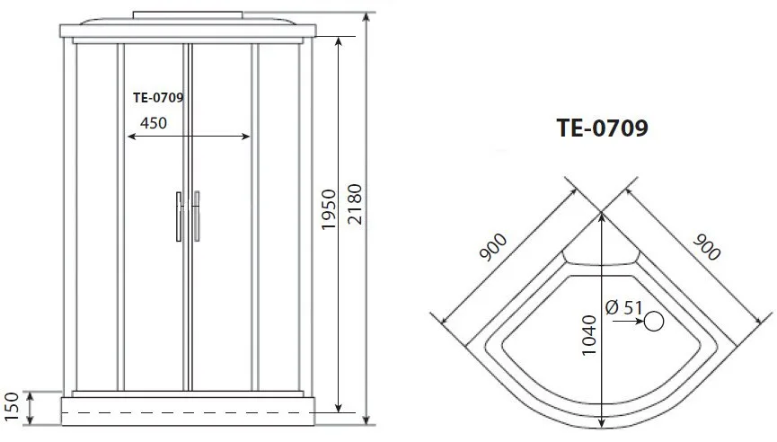 Душевая кабина Timo Eco TE-0709 Sancos — официальный сайт