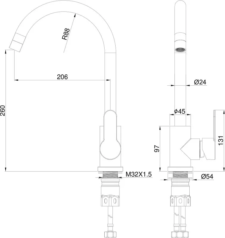 Смеситель для кухни Wonzon & Woghand WW-AE4554-MW матовый белый Sancos — официальный сайт