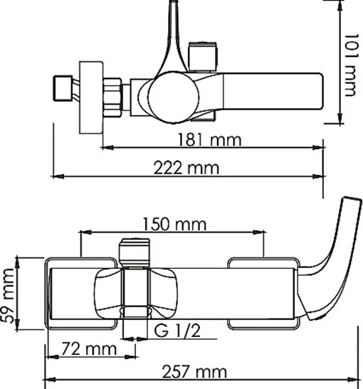 Смеситель для ванны с душем Wasserkraft Sauer 7101 Sancos — официальный сайт