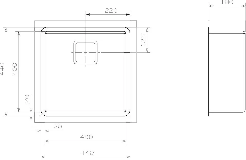 Мойка кухонная Reginox Texas Cuadrat LUX 3,5" (c/box) 40x40 L radius 10 Sancos — официальный сайт
