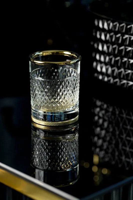 Стакан Boheme Aura 10252-G gold Sancos — официальный сайт