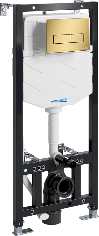 Система инсталляции для унитазов Wasserkraft Aller 10TLT.010.ME.MG03, с кнопкой смыва матовое золото Sancos — официальный сайт