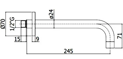 Излив Paffoni Light ZBOC141NO для ванны, матовый черный Sancos — официальный сайт