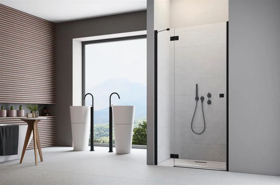 Душевая дверь в нишу Radaway Essenza New Black DWJ 90 L Sancos — официальный сайт