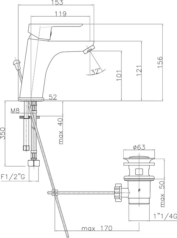 Смеситель для раковины Webert Sax Evolution SE833102560 черный Sancos — официальный сайт