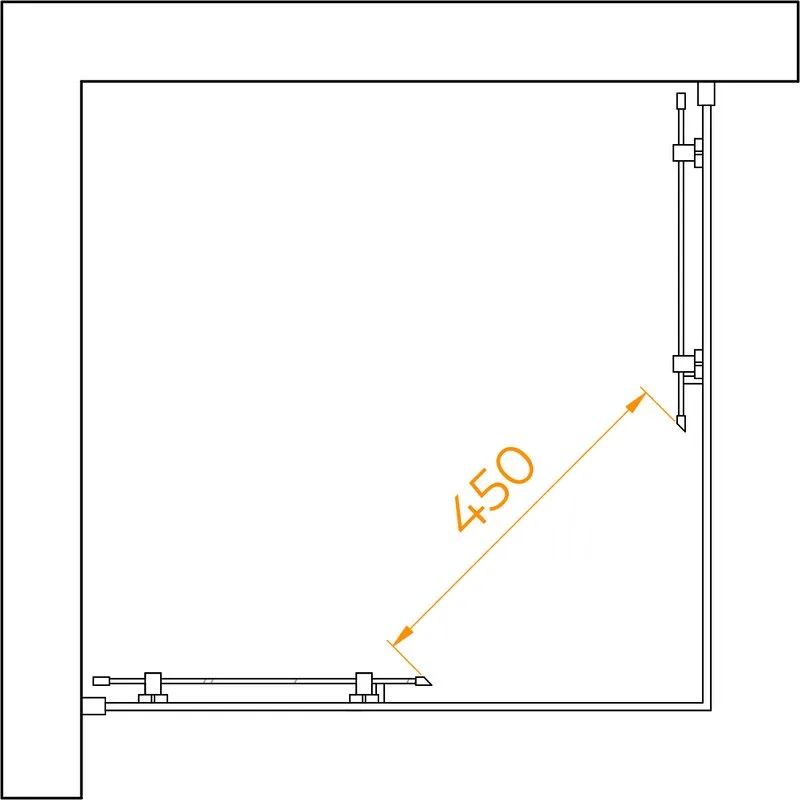 Душевой уголок RGW Passage PA-030B 80x80 см, профиль черный, стекло матовое Sancos — официальный сайт