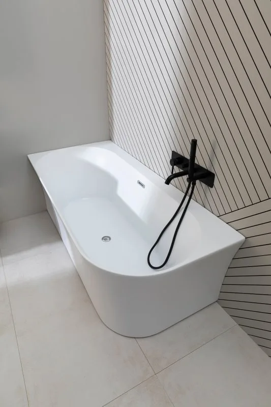 Акриловая ванна Allen Brau Priority 4 L 170x80 см, угловая, левая, пристенная, белая матовая, асимме Sancos — официальный сайт