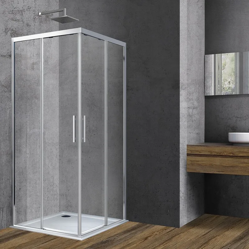 Душевой уголок Vincea Soft VSS-3SO900CL 90x90, профиль хром, стекло прозрачное Sancos — официальный сайт
