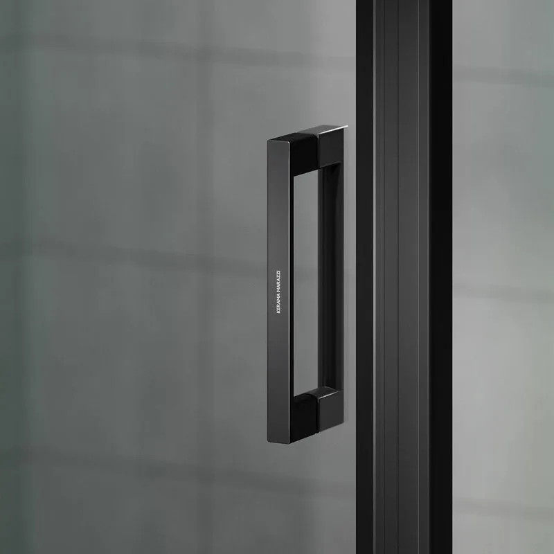 Душевой уголок KERAMA MARAZZI Vetro 90х90 см, четверть круга, профиль матовый черный Sancos — официальный сайт