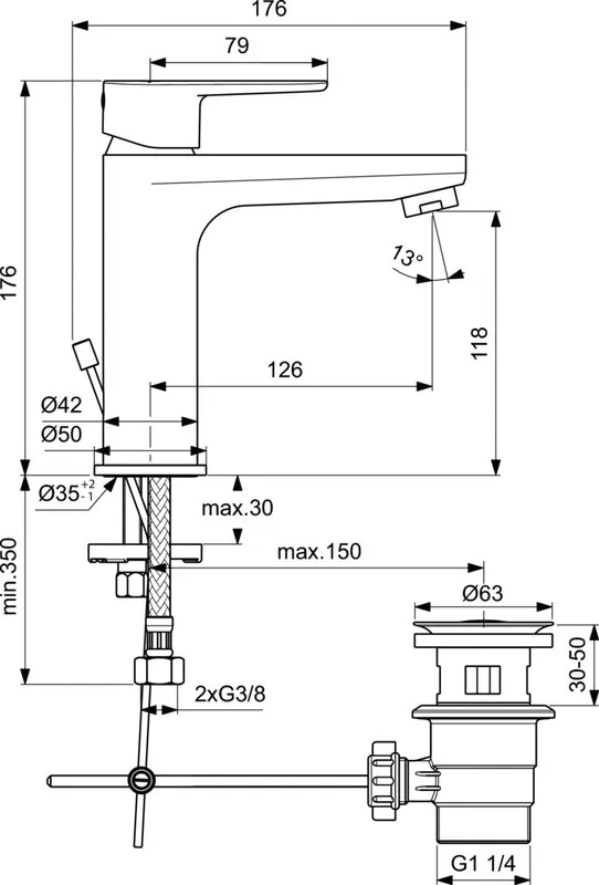 Смеситель для раковины Ideal Standard Cerafine O BC496AA Sancos — официальный сайт