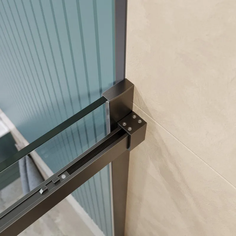 Душевой уголок BelBagno Soft Close-2 AH-1-150/90-C-GM профиль оружейная сталь Sancos — официальный сайт