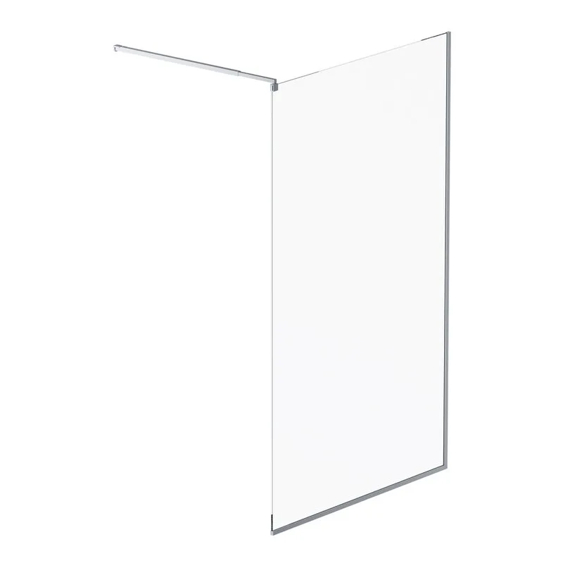 Душевая перегородка AM.PM Func W84WI-120-F1-MTE 120x200, профиль хром, стекло прозрачное Sancos — официальный сайт