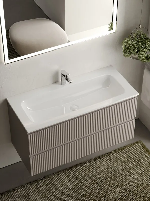Тумба с раковиной Sancos Snob R 100 см, doha soft Sancos — официальный сайт