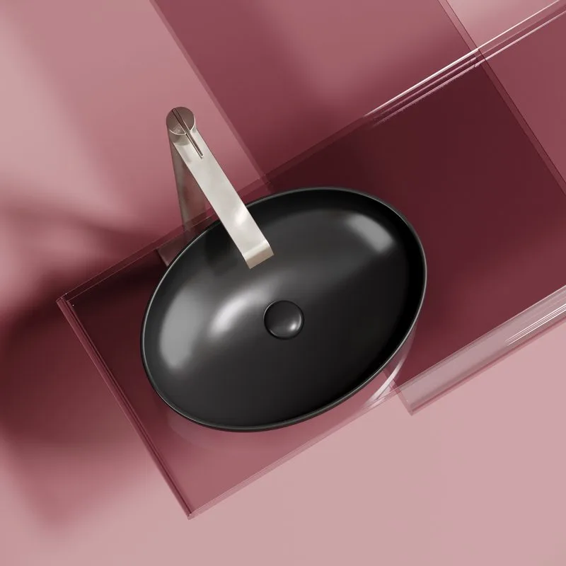 Накладная раковина Ceramicanova Element CN6056MB черная матовая Sancos — официальный сайт
