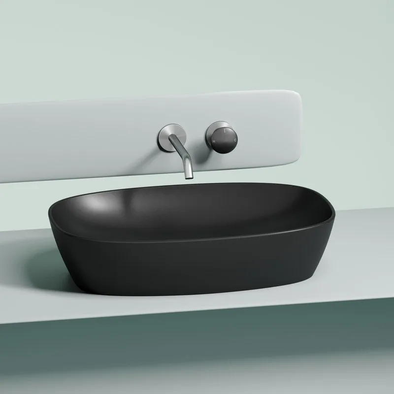 Накладная раковина Ceramicanova Element CN6049MB черная матовая Sancos — официальный сайт