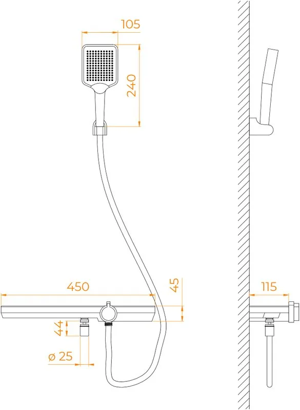 Смеситель для душа RGW Shower Panels SP-40Gr серый Sancos — официальный сайт