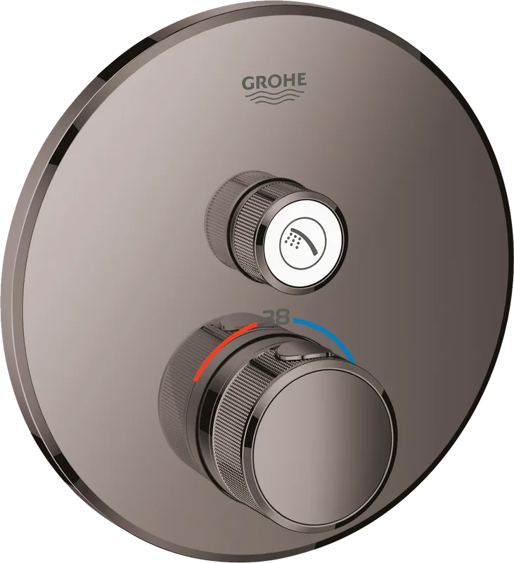 Термостатический смеситель встраиваемый Grohe Grohtherm SmartControl 29118A00 для душа, темный графи Sancos — официальный сайт