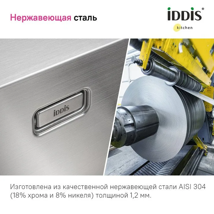 Мойка кухонная IDDIS Haze HAZ59GMi77 графит Sancos — официальный сайт