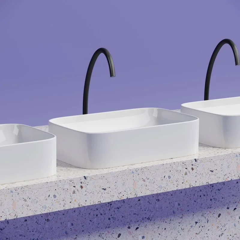 Накладная раковина Ceramicanova Element CN6053 белая глянцевая Sancos — официальный сайт