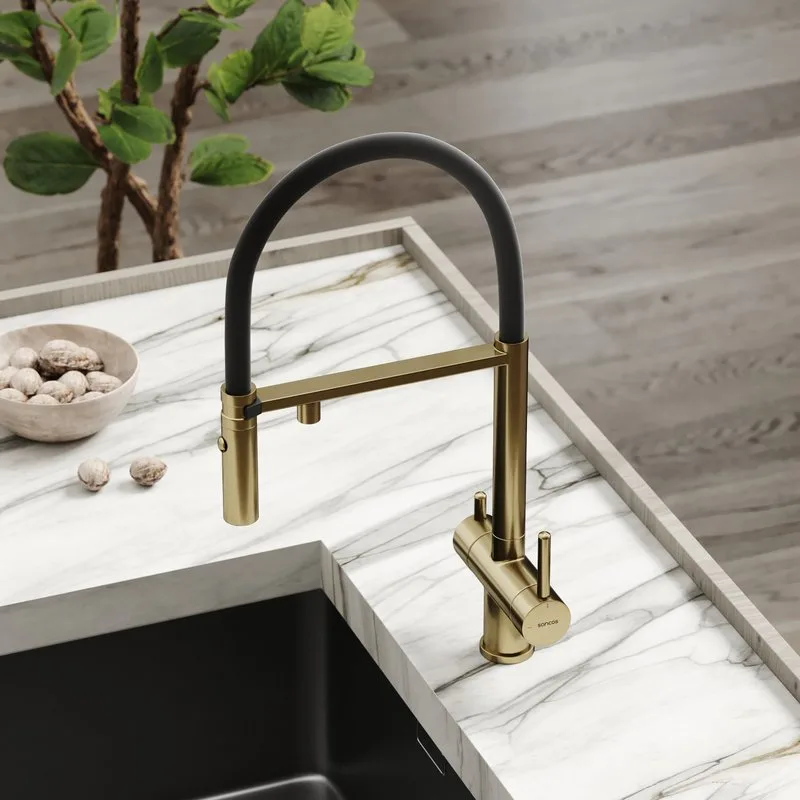 Смеситель для кухни Sancos Imola SC4010BGbh под фильтр, брашированное золото Sancos — официальный сайт