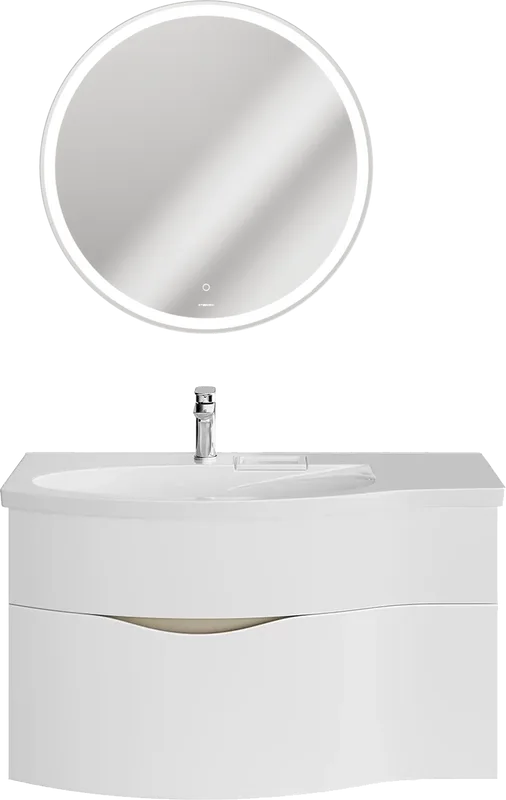 Тумба под раковину без столешницы KERAMA MARAZZI Riva 100, левая подвесная, белая матовая Sancos — официальный сайт
