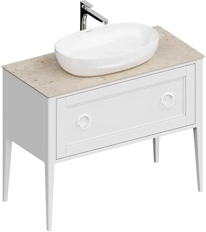 Тумба под раковину без столешницы KERAMA MARAZZI Plaza Classic Neo 100 с органайзером, белая матовая Sancos — официальный сайт