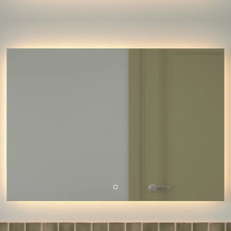 Зеркало Defesto Glow DF 2519SH 100х70 с LED-подсветкой, 3000 K, сенсорный выключатель