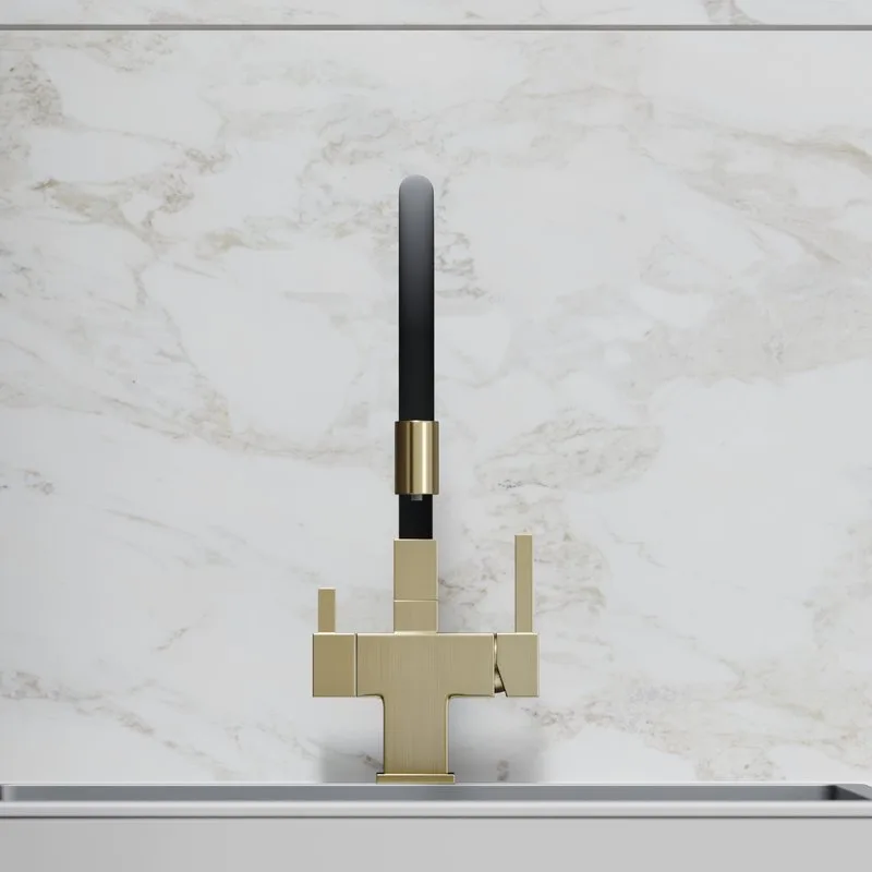 Смеситель для кухни Sancos Arno SC4005BG с гибким изливом, брашированное золото Sancos — официальный сайт