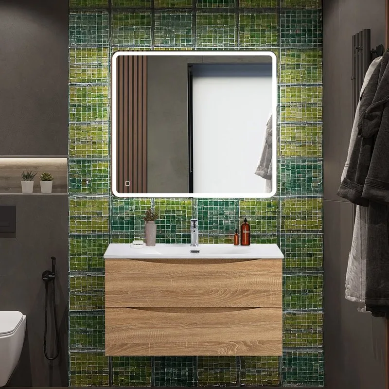 Тумба под раковину без столешницы BelBagno Marino-cer-n 90 подвесная, rovere bianco Sancos — официальный сайт