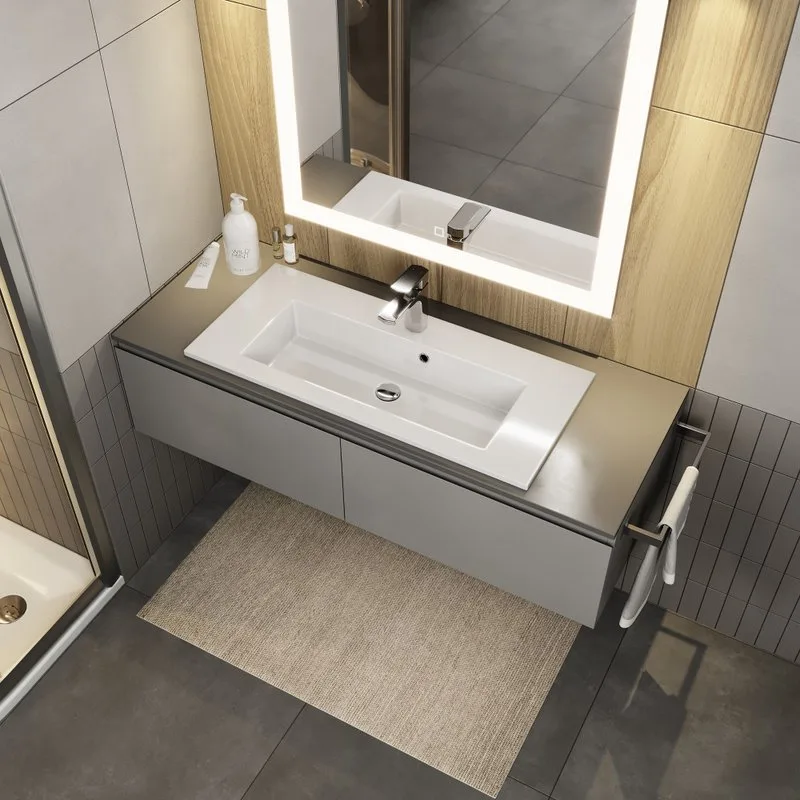 Раковина Uperwood Aurora 80 см, глянцевая белая Sancos — официальный сайт