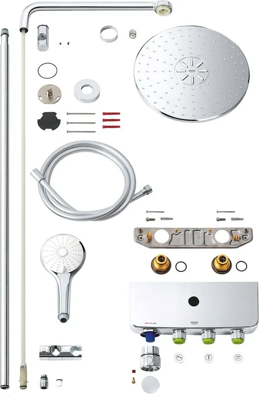 Душевая стойка Grohe Euphoria SmartControl 310 Duo 26507000, с термостатом Sancos — официальный сайт