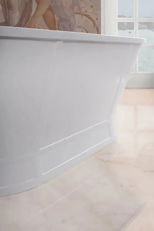 Акриловая ванна BelBagno BB35 170x80 см, отдельностоящая, белая, овальная, на ножках Sancos — официальный сайт