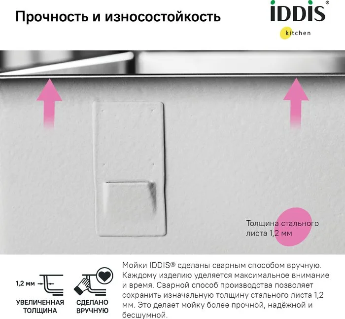 Мойка кухонная IDDIS Edifice EDI74S0i77 Sancos — официальный сайт