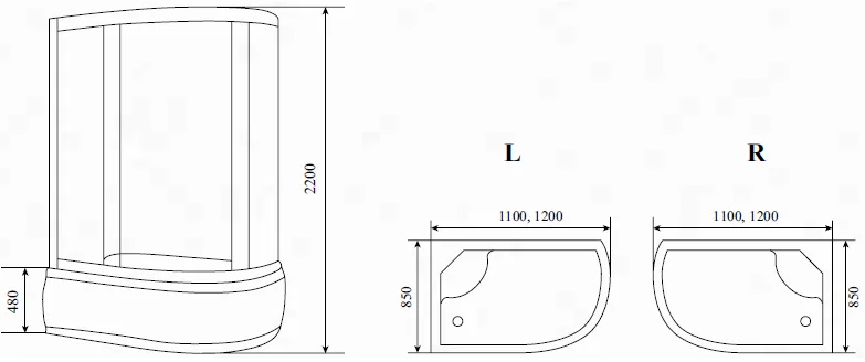 Душевая кабина Timo Comfort T-8820LC Clean Glass с высоким поддоном, с сиденьем Sancos — официальный сайт