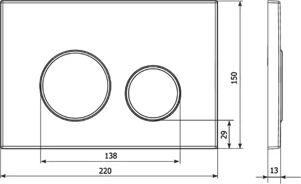 Кнопка смыва Veconi Round VFR002CH хром Sancos — официальный сайт