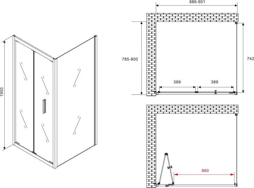 Душевой уголок Abber Sonnenstrand AG07090-S80 90x80, профиль хром, стекло прозрачное Sancos — официальный сайт