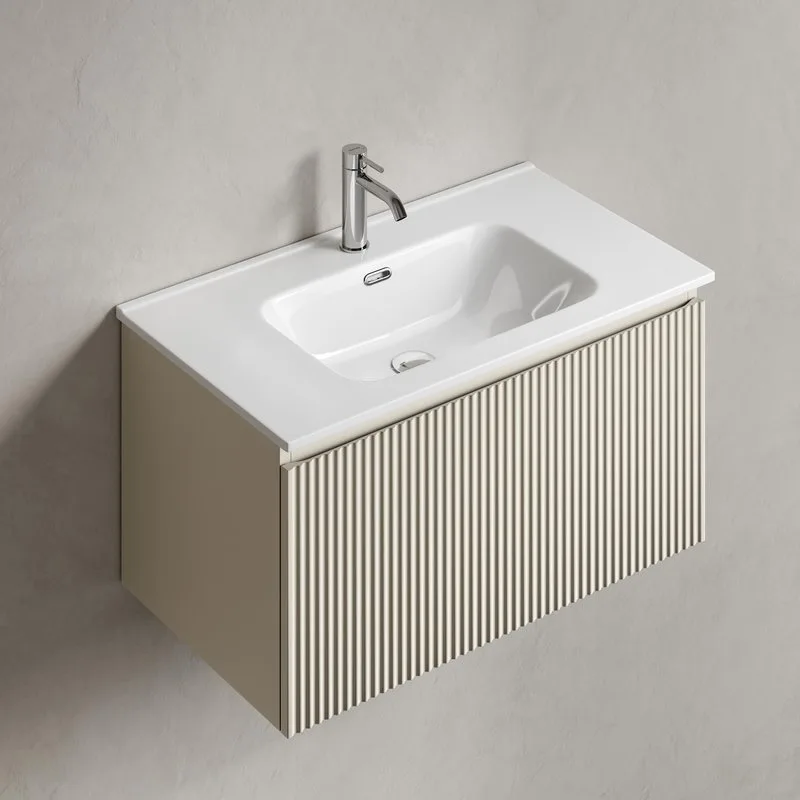 Тумба под раковину Sancos Snob R 1.0 80 подвесная Beige soft (капучино), SNR1.080CE Sancos — официальный сайт