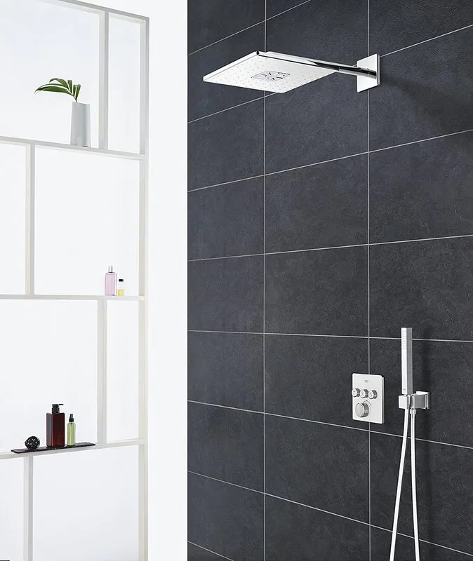 Термостатический смеситель встраиваемый Grohe Grohtherm SmartControl 29157LS0 для душа, moon white Sancos — официальный сайт