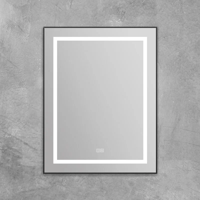 Зеркало BelBagno Kraft SPC-KRAFT-685-885-TCH-WARM-NERO черное, с подогревом Sancos — официальный сайт