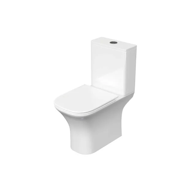 Унитаз-компакт напольный AQUATEK Optima Square AQ4411-00 безободковый, с микролифтом Sancos — Оригинал