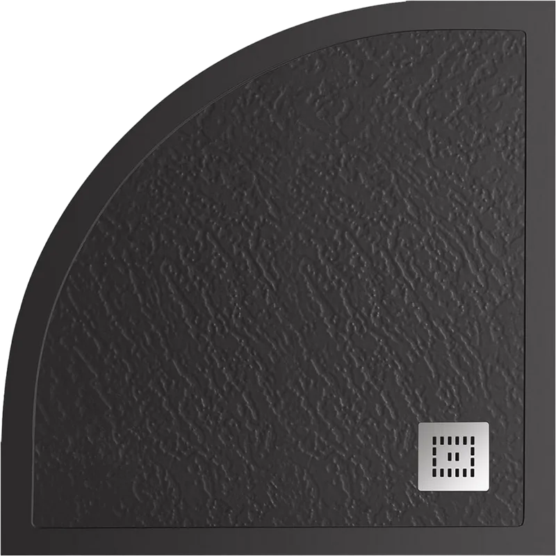 Поддон для душа BelBagno Uno R 90х90, черный матовый, с сифоном Sancos — официальный сайт
