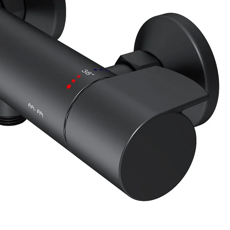 Термостатический смеситель AM.PM X-Joy F85A40022, для душа, черный Sancos — официальный сайт