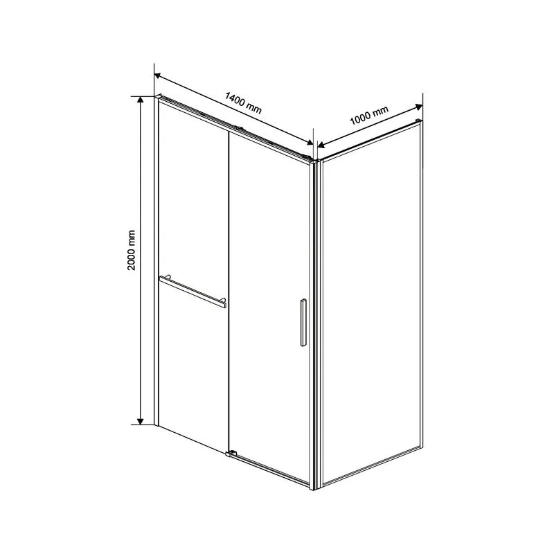 Душевой уголок Vincea Slim Soft VSR-1SS1014CLGM 140х100, профиль вороненая сталь, стекло прозрачное Sancos — официальный сайт