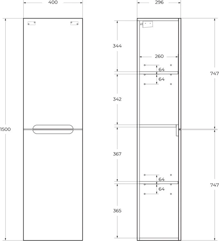 Шкаф-пенал для ванной BelBagno Etna 40 L rovere  nature Sancos — официальный сайт