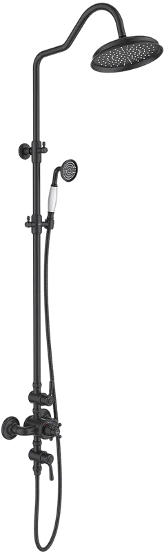 Душевая стойка AQUATEK Классик AQ2563MB, с термостатом, матовая черная Sancos — официальный сайт