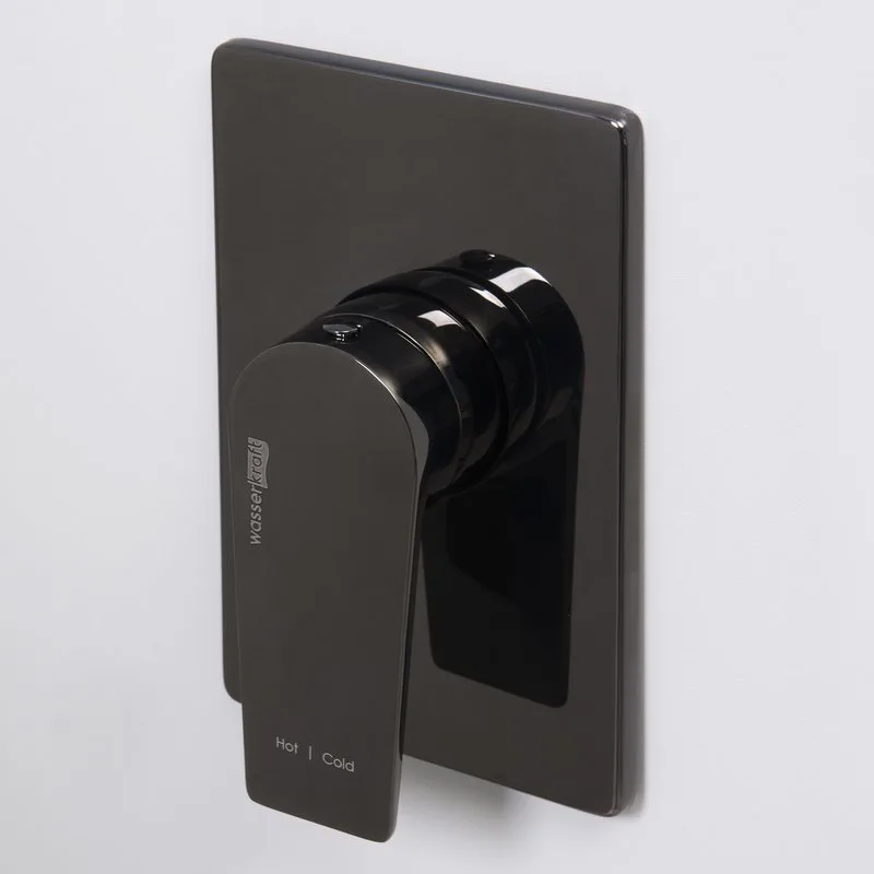 Душевой комплект Wasserkraft Glan A66181 С ВНУТРЕННЕЙ ЧАСТЬЮ, черный Sancos — официальный сайт